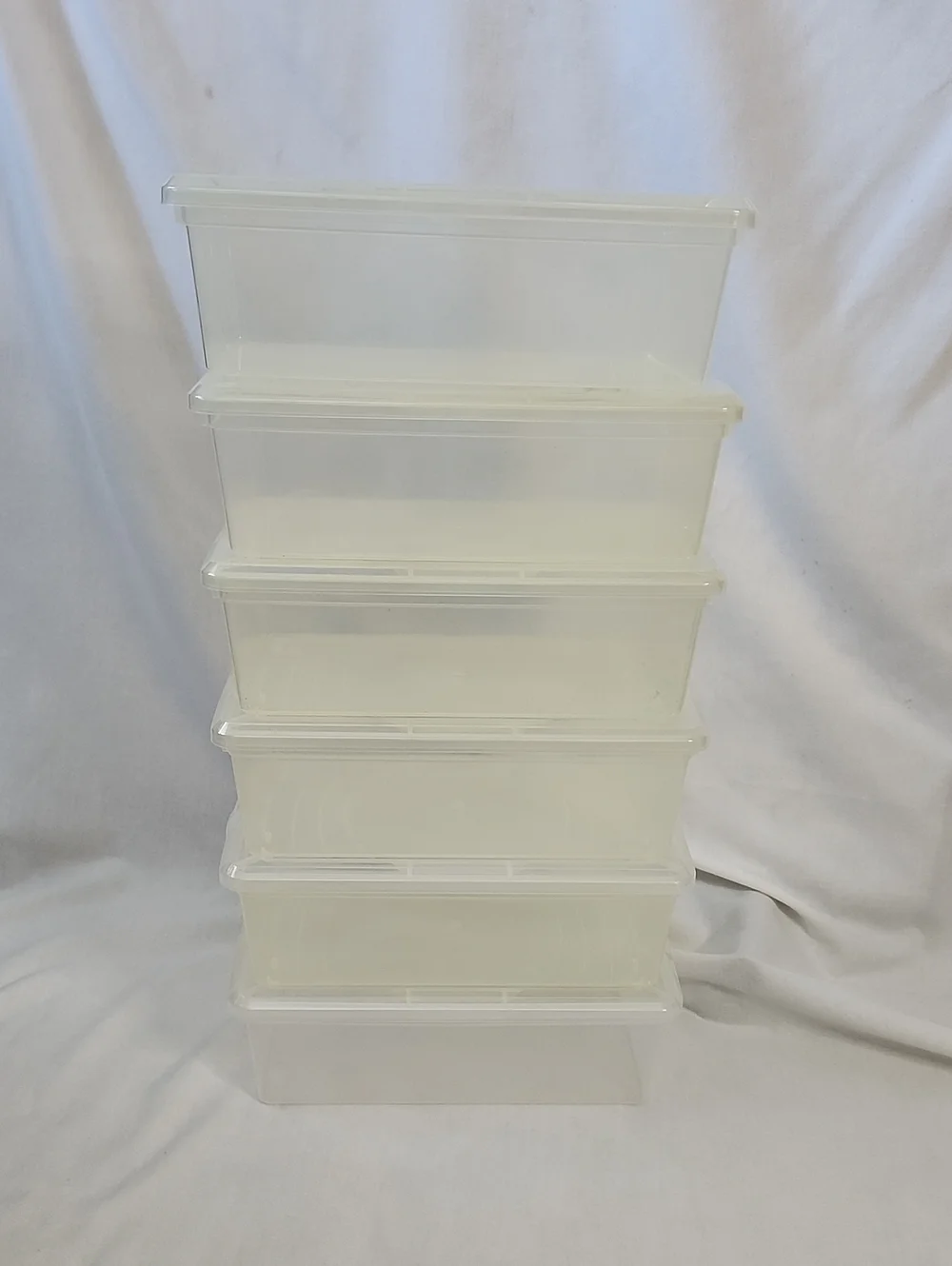 Clear Plastic Storage Containers - Set of Stackable Lids